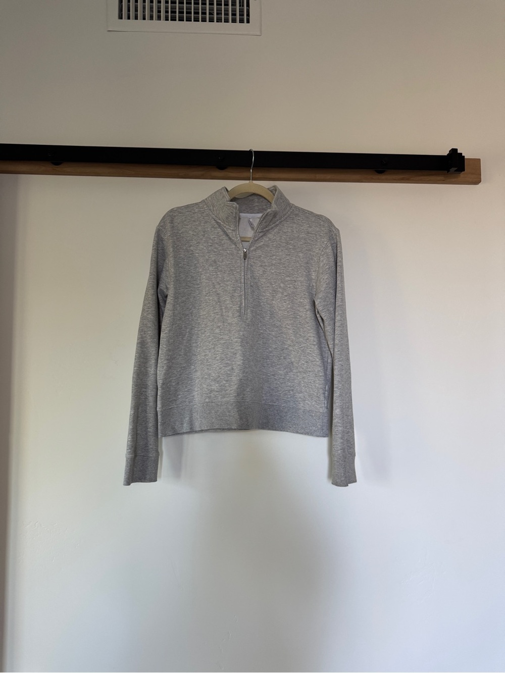 Travis Mathew Heather Gray Quarter-Zip V-Neck Sweater
